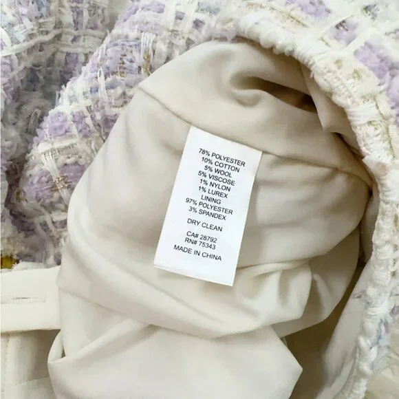 NWT House of Harlow 1960 Tweed Crop Top and Mini Skirt Set - Picture 7 of 12